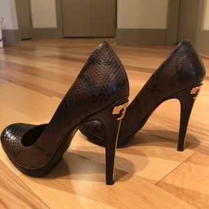 Tory Burch Jude Amazon Snake Print Heels